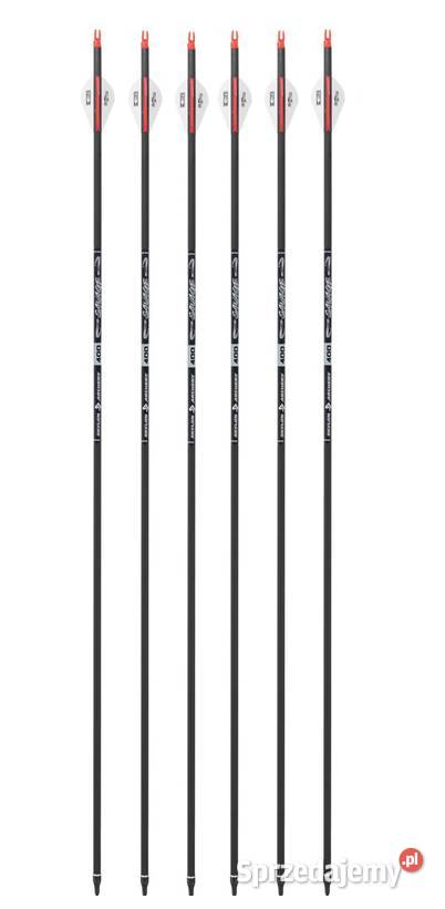 Zestaw 6 sztuk strzał spin 350400 do łuku karbon Sporty strzeleckie i myślistwo Nowy Sącz