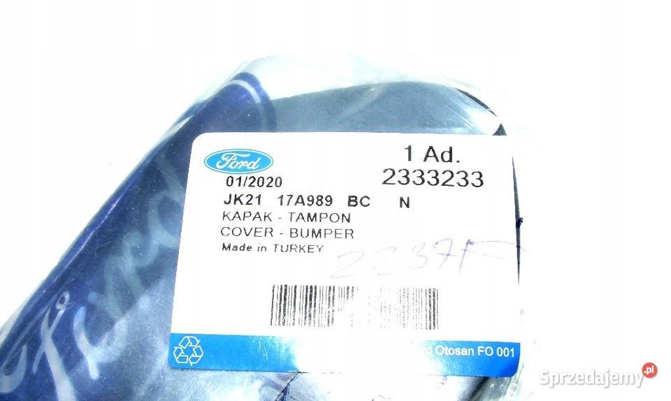 ZAŚLEPKA HAKA ZDERZAKA PRZÓD FORD TRANSIT CUSTOM osobowe Głogów