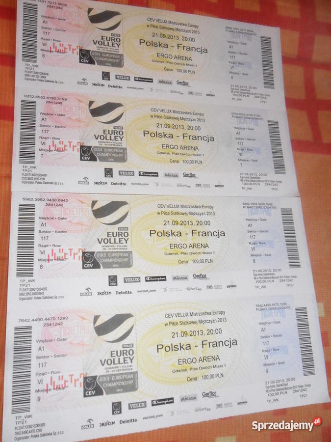 BILETY MISTRZOSTW EUROPY W SIATKÓWCE EURO 2013 P Kielce