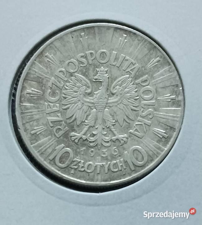 10 złotych J Piłsudski 1936 r 3 wielkopolskie Konin