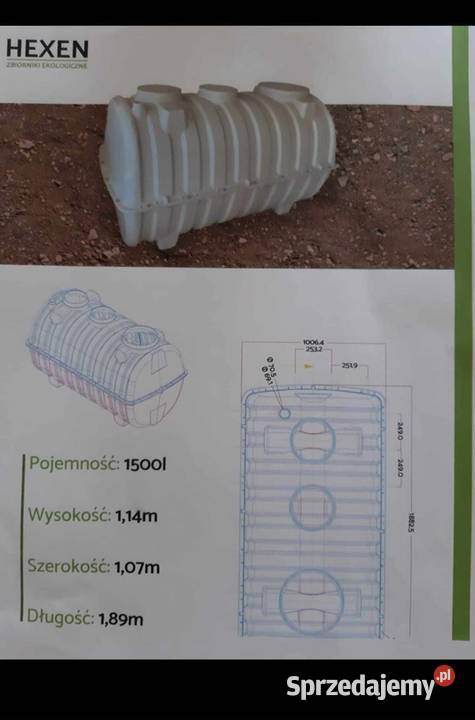 Zbiornik ekologiczny 1500l 3 komory Radom