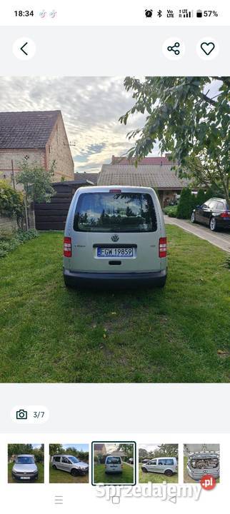 Volkswagen Caddy 16Tdi 2012 lubuskie Brzozowiec