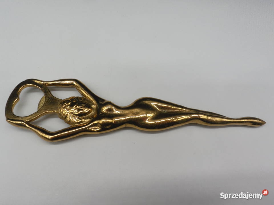 Kolekcjonerski Mosiężny Otwieracz Akt Kobiety Raszków