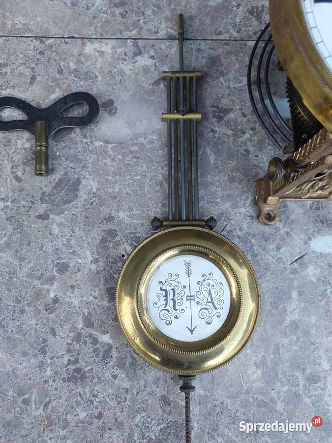 146 Zestaw mechanizm starego zegara FMS tarcza Tczew