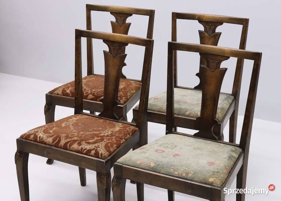 Stare krzesła secesja 4 Budzyń