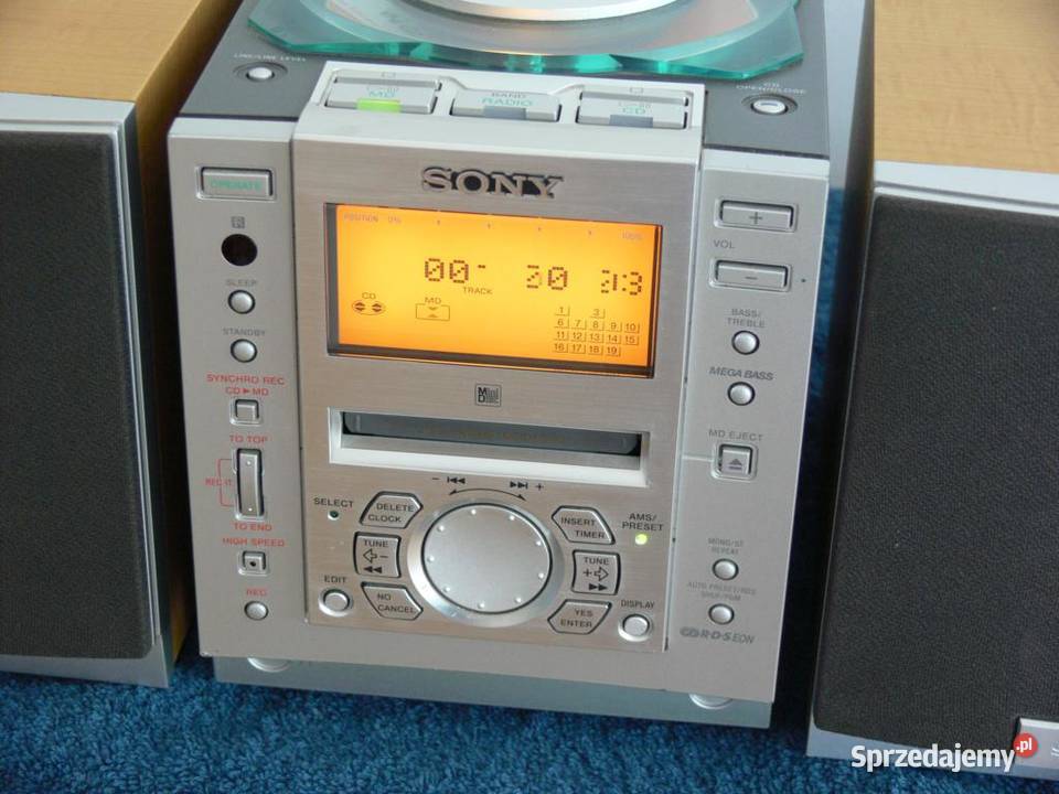 Wieża Sony PMC-MD55 CD MD AUX RDS SUB kol. WYSYŁKA. Jasło - Sprzedajemy.pl