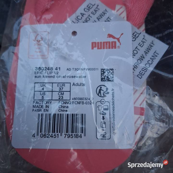 Klapki japonki Puma Epic Flip rozmiar 37 sprzedam