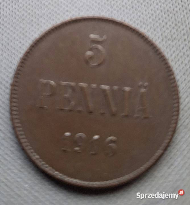 FINLANDIA OKUPACJA ROSYJSKA5 PENNIA1916 r Legionowo