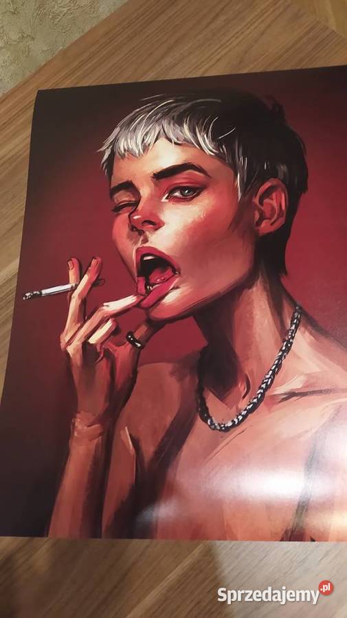 Grafika Kobieta z papierosem Poznań