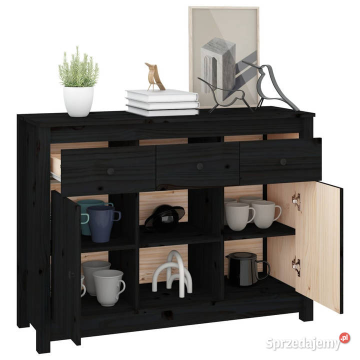 Szafka czarna 100x35x745 lite drewno sosnowe Meble Warszawa sprzedam