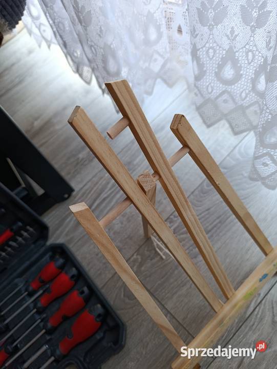 sztaluga mała drewniana malarska Wykończenie wielkopolskie