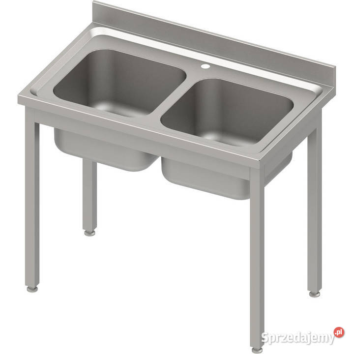 stół ze zlewem 2kombez półki 1000x600x850 mm Gastronomia Biznes i Przemysł Tarnów