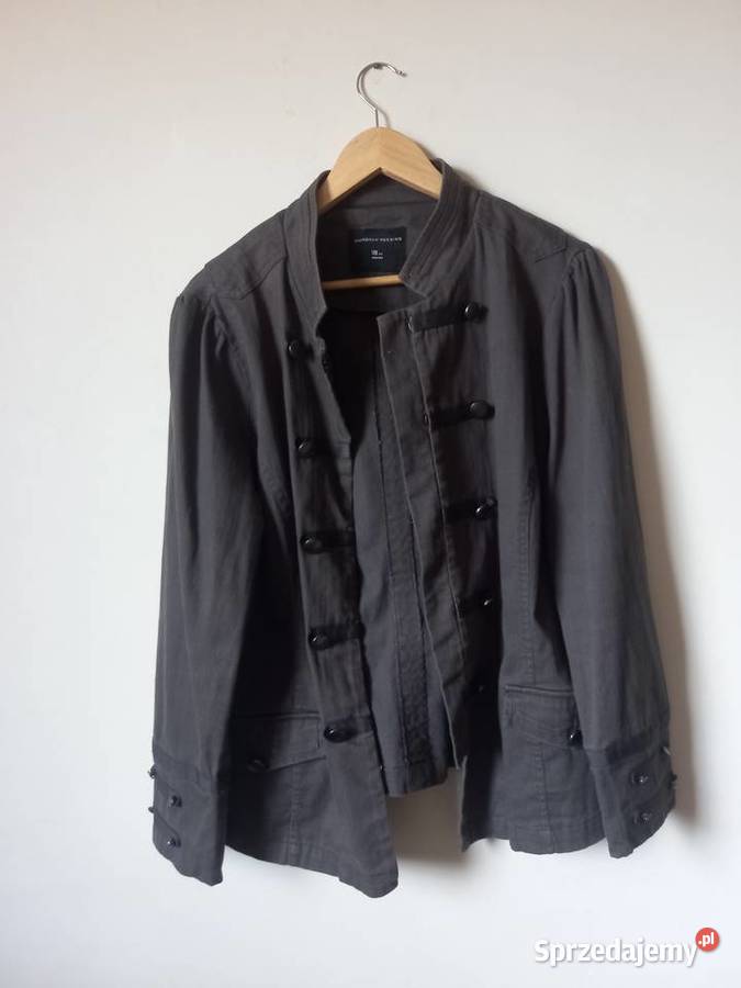 Szara dwurzędowa kurtka przejściowa army jacket Warszawa