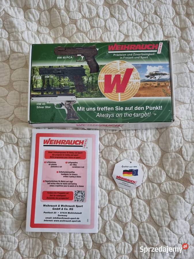 Wiatrówka Weihrauch HW45 BS Pistolet kal55 Rzepin