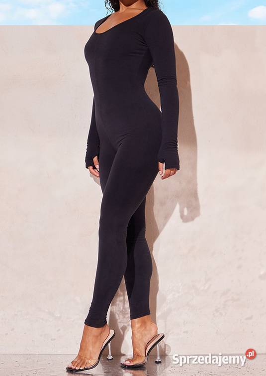PRETTYLITTLETHING CZARNY DŻERSEJOWY KOMBINEZON Pozostałe Kalisz sprzedam