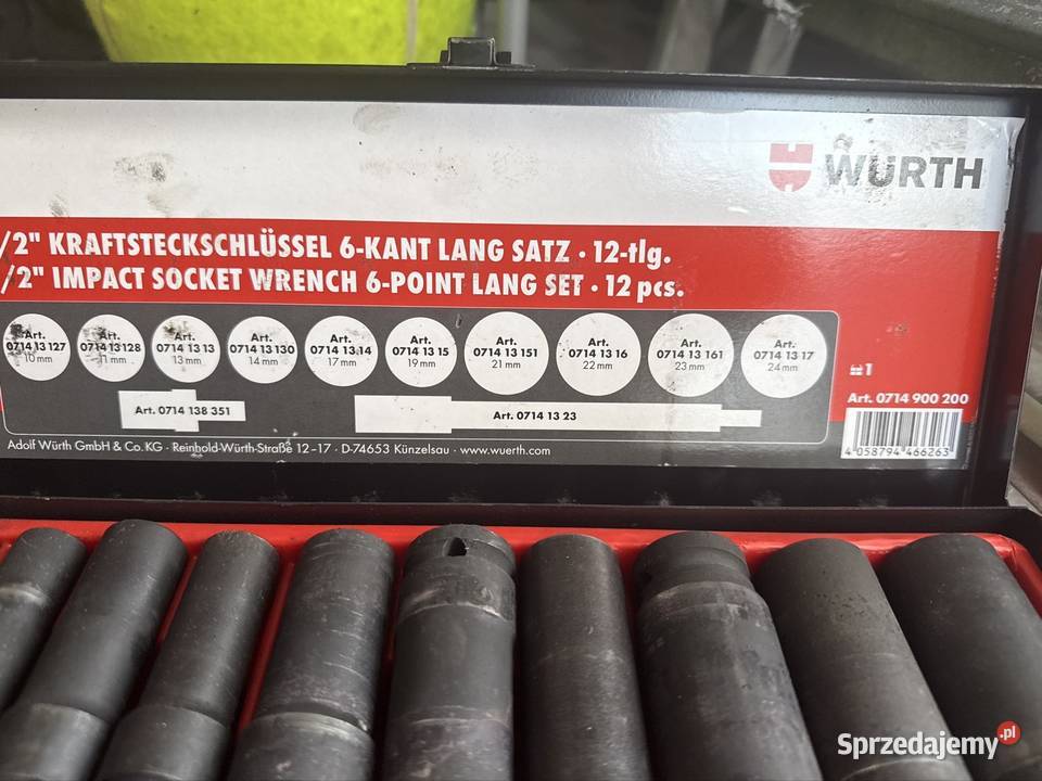Zestaw nasadek udarowych WRTH 12 długie 12 Pozostałe Zabrze