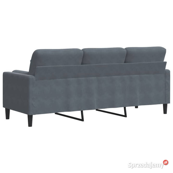 3osobowa sofa z poduszkami ciemnoszara 180 Warszawa