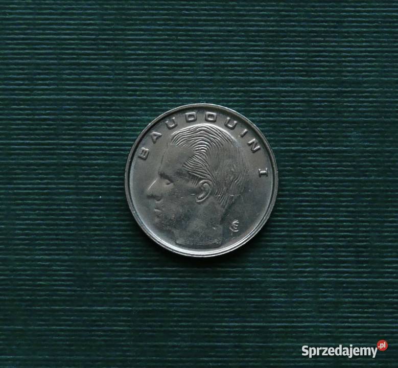 BELGIA 1 frank 1990r Napis francusku BELGIQUE Numizmatyka