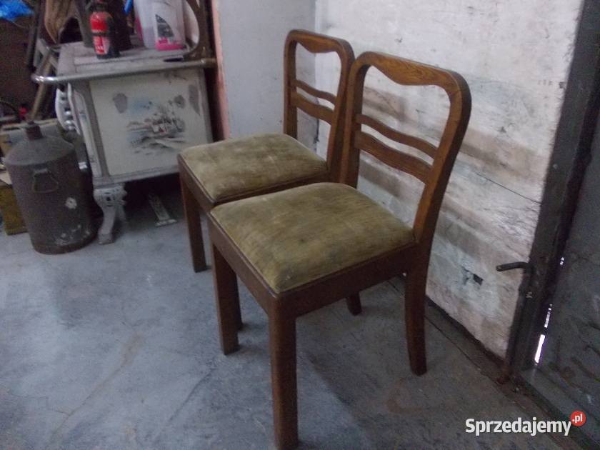 Stare krzesła drewniane serca dębowe Krzesła Bielsko-Biała sprzedam