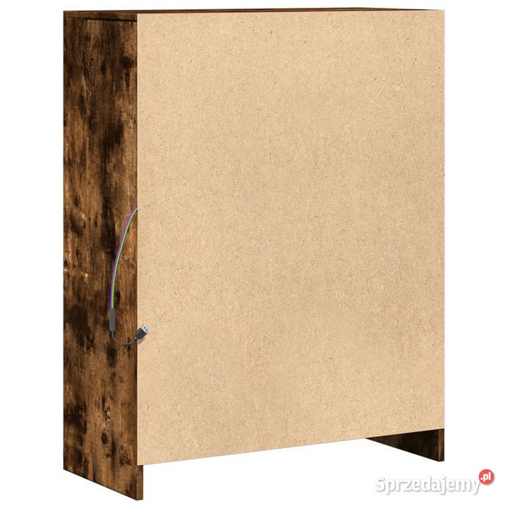 Szafka z LED przydymiony dąb 77x34x100 WM852149