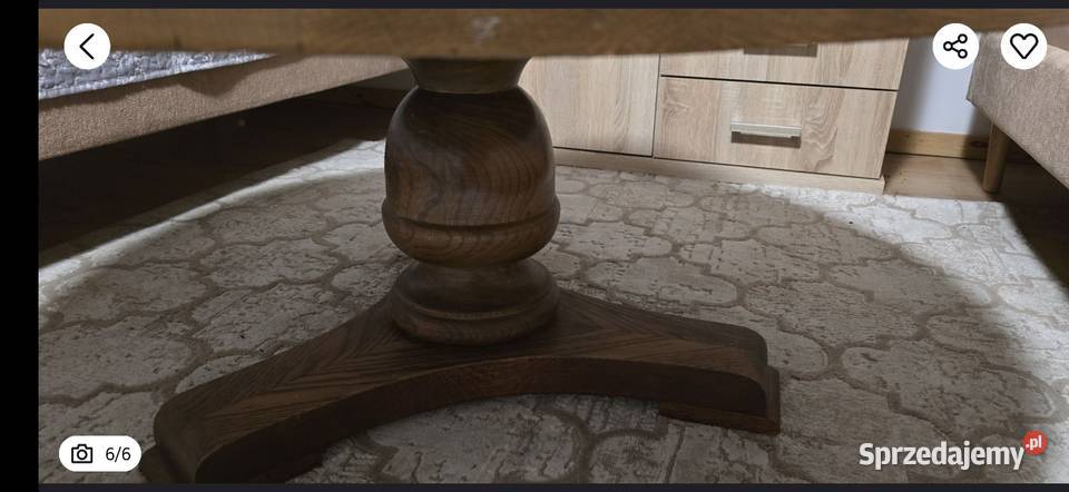 Stół dębowylite drewnociężki masywny Zamość