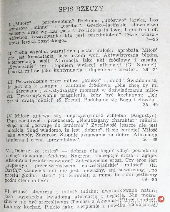 O miłości Josef Pieper Rok wydania 1983 Chełm
