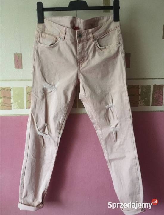 HM spodnie dżinsowe destroy ripped jeans z Leszno sprzedam