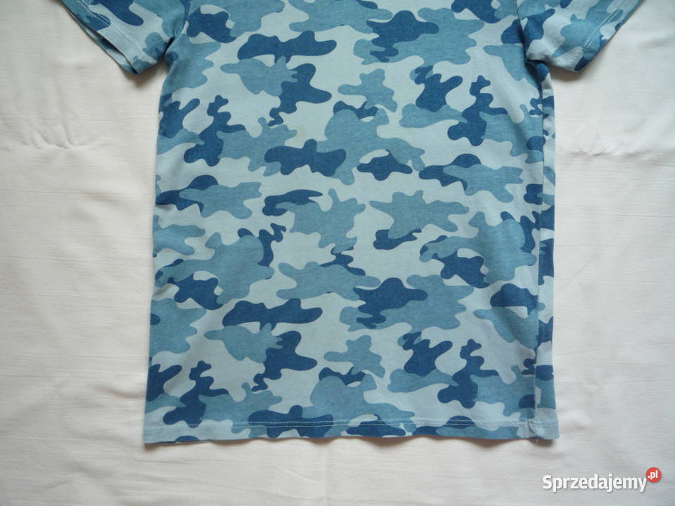 Sinsay 116122 Koszulka Niebieskie wzorki moro niebieski Szczecin