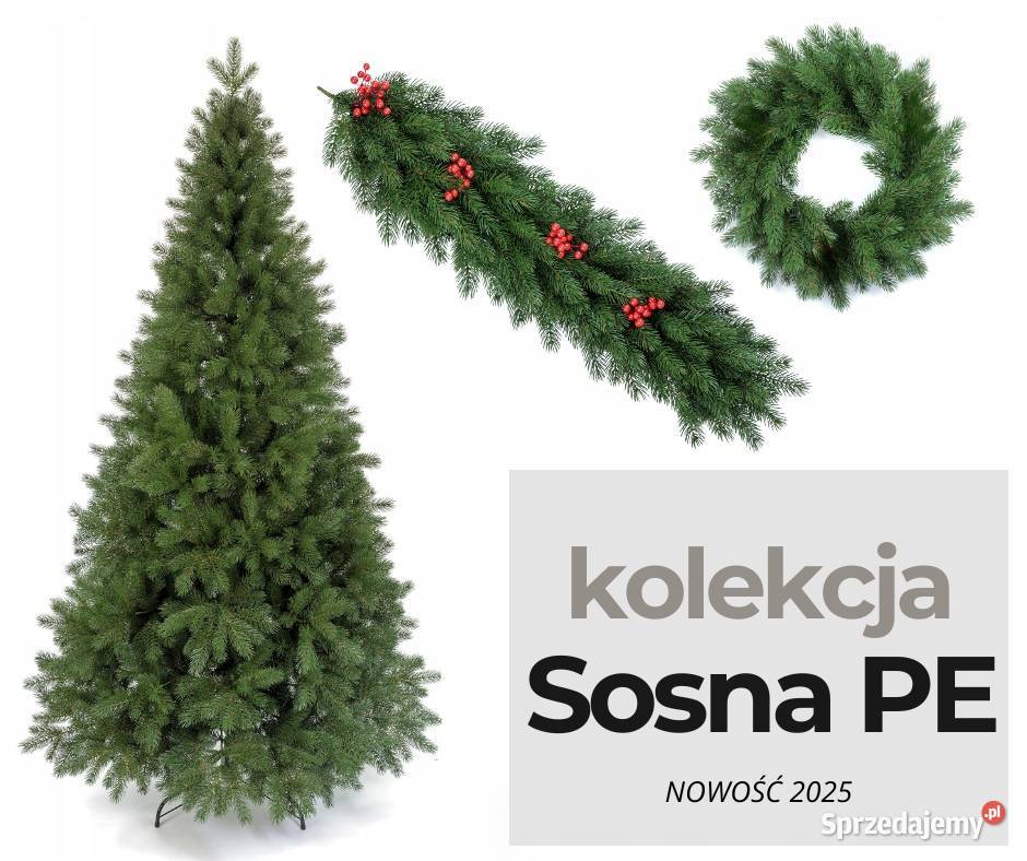 Choinka Sztuczna Sosna 100 PE 300 zielony Koziegłowy