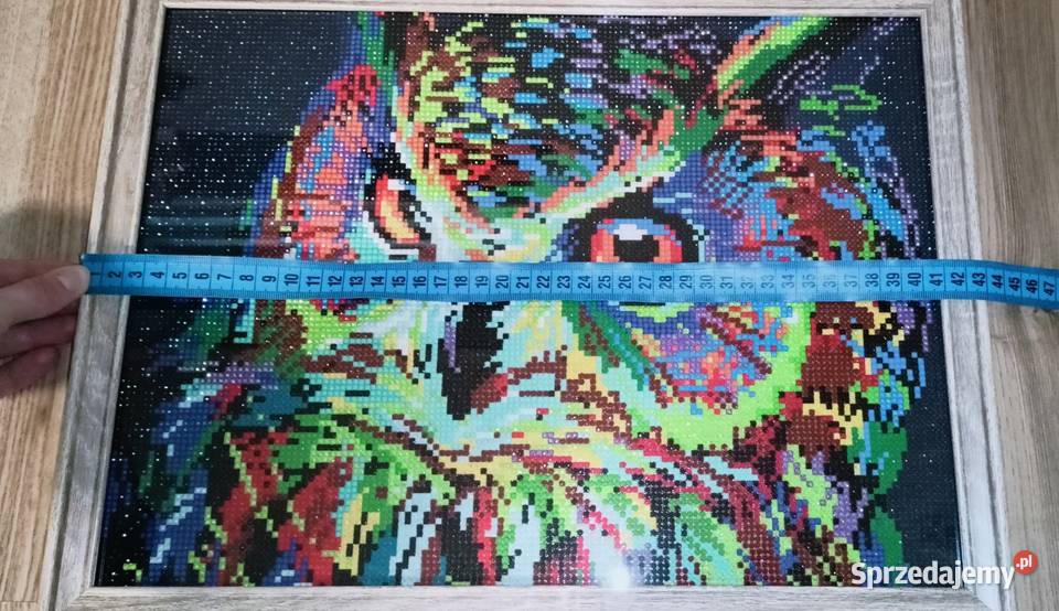 Gotowy obraz haft diamentowy sowa Tanio Odbiór Andrychów