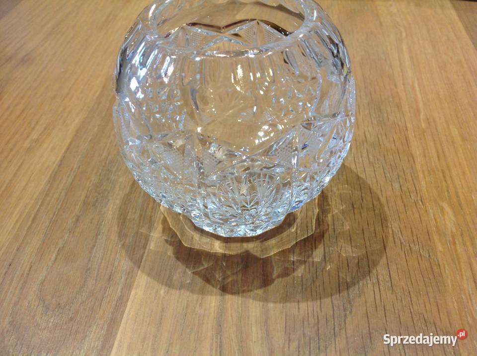 Wazon Wazonik Kryształowy Kula Vintage Nowa Sól