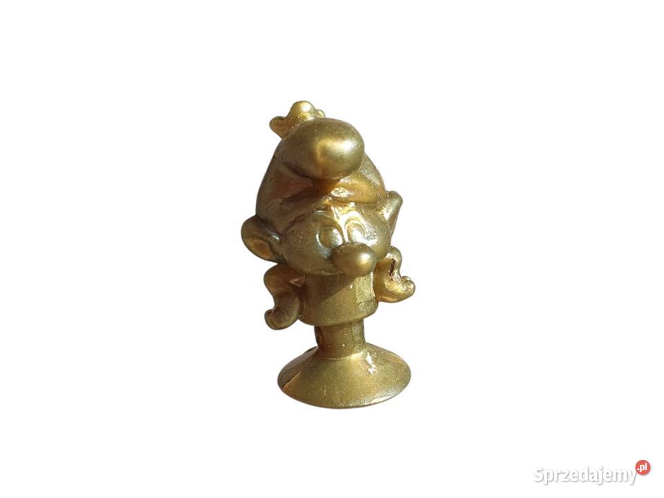 Stara zabawka oryginalna figurka Smerf złoty śląskie Cieszyn