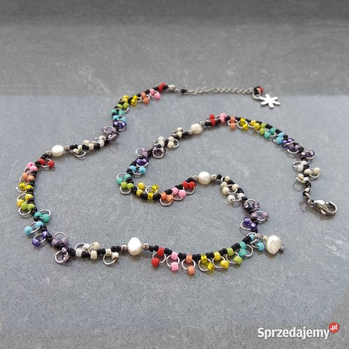 Naszyjnik handmade naszyjnik z perłami naszyjnik Kolbuszowa sprzedam