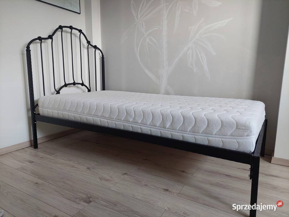 Łóżko kute metalowe 100 x 200 stelaż materac podlaskie sprzedam
