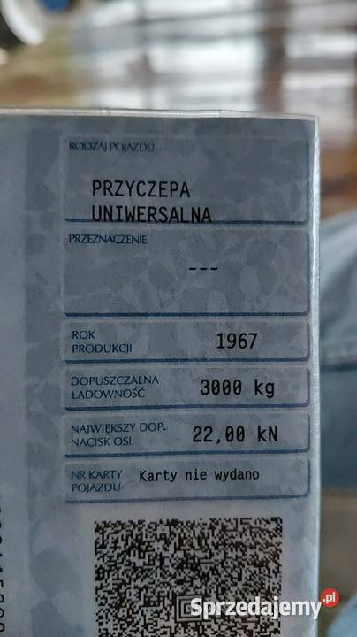 Przyczepa wywrotka zarejestrowana Ciszyca Przewozowa