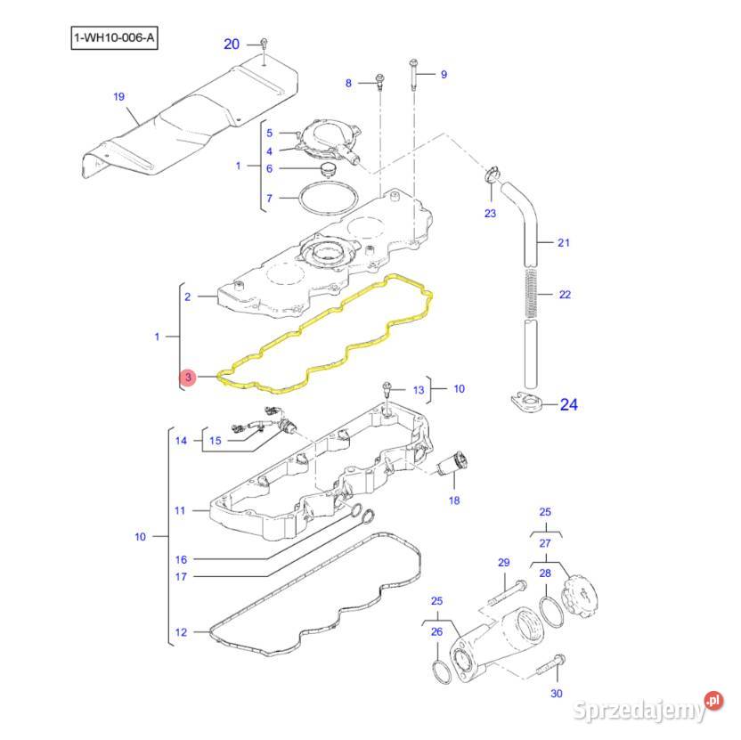Uszczelka pokrywy zaworów AGCO Massey Ferguson Białystok