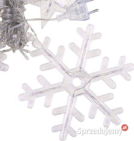 Lampki płatki śniegu gwiazdki świąteczne podlaskie Bielsk Podlaski
