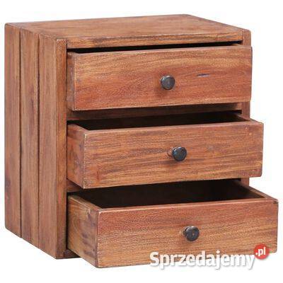Szafka nocna 3 szuflady 35x25x35 lite drewno z mazowieckie Warszawa