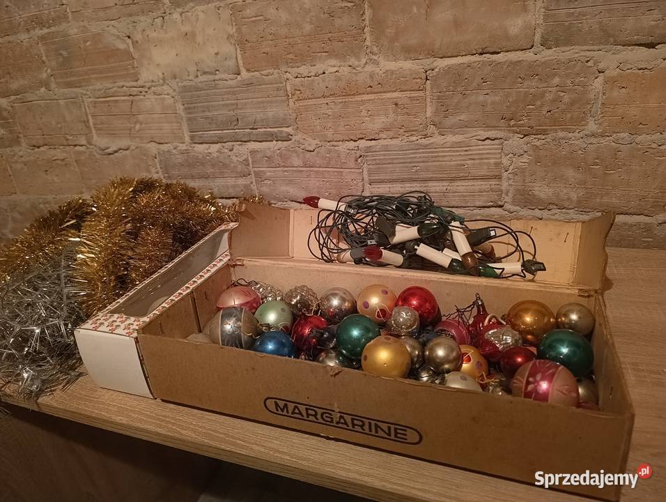 Zestaw bąbki choinkowe z czasów PRL Unikatowa