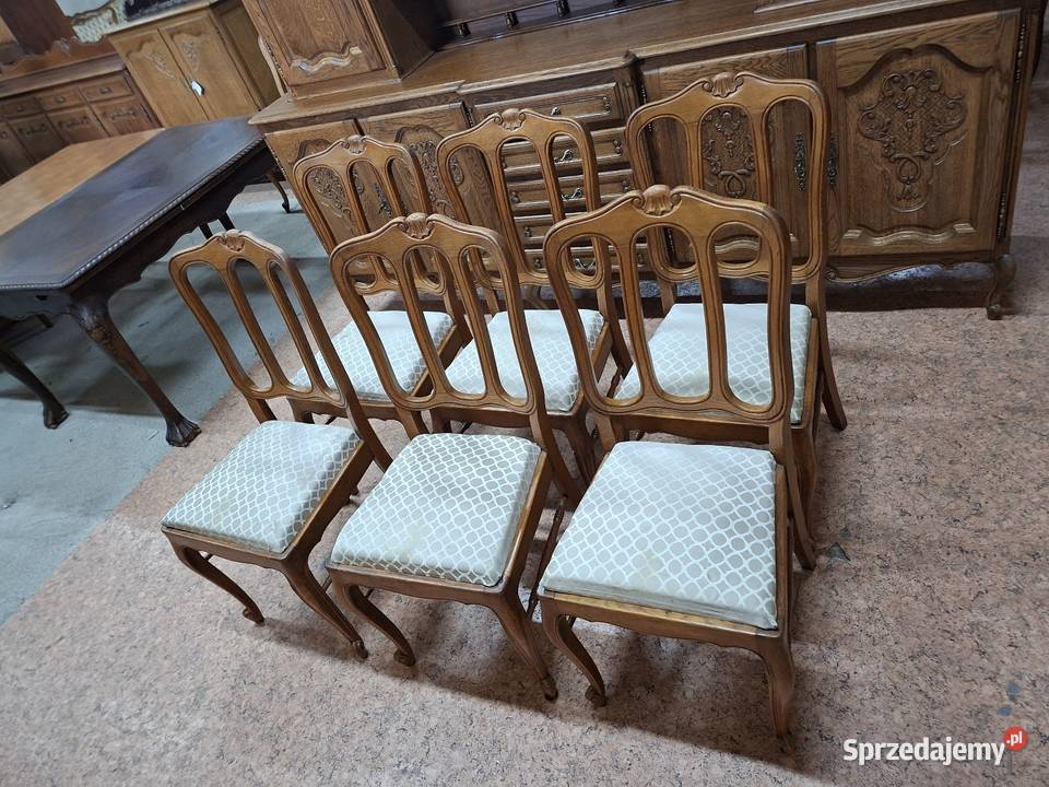 Krzesła ludwikowskie 6 sztuk Nowy Sącz