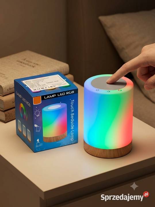 Lampka Nocna LED RGB Dotykowa Wielokolorowa Wronki