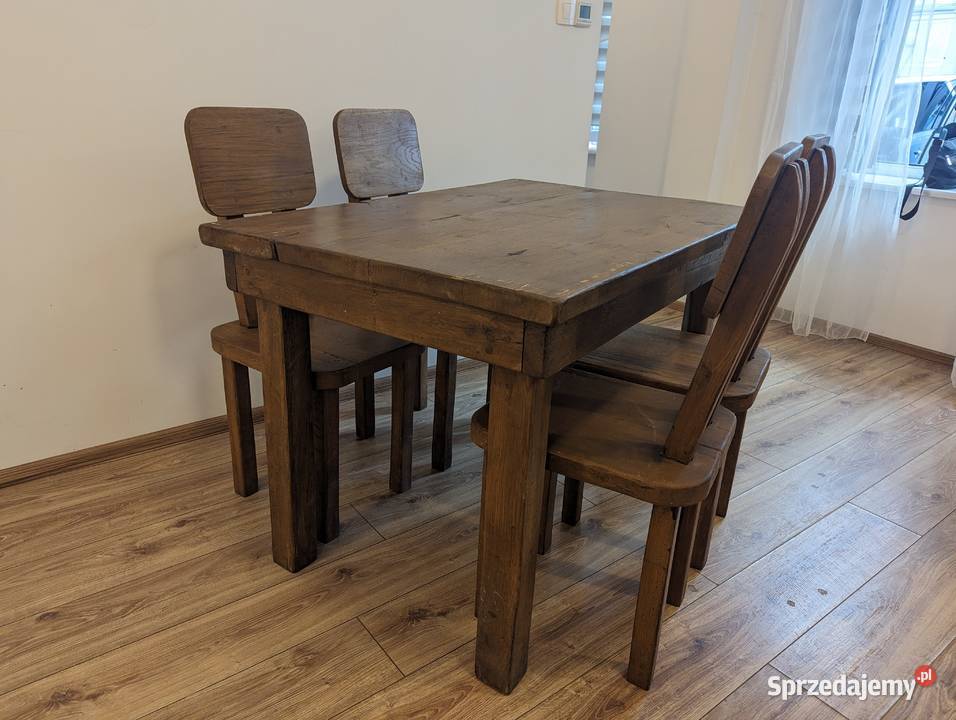 Dębowy stół 6 krzeseł dostępne kilka kompletów Łubniany sprzedam