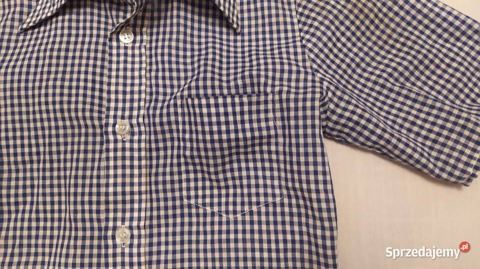 Koszula chłopięca z krótkim rękawem KRATKA podlaskie Hajnówka sprzedam