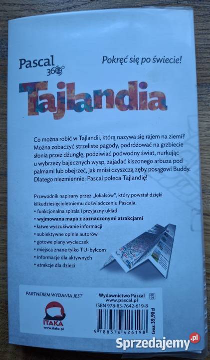 Tajlandia Pascal przewodnik rozkładana mapa Mapy i przewodniki Kraków