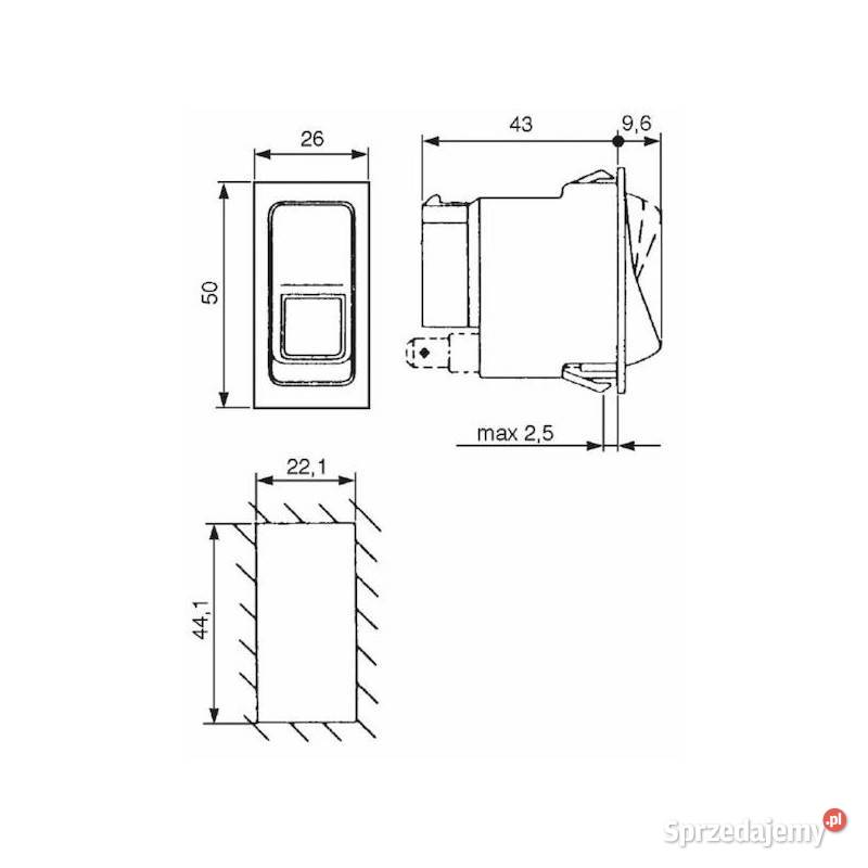 Przełącznik wycieraczek 12V 59062 Kamionna