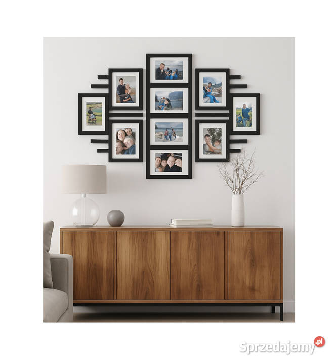 Drewniana Multirama Ramka na 10 zdjęć 15X21 Wrocław