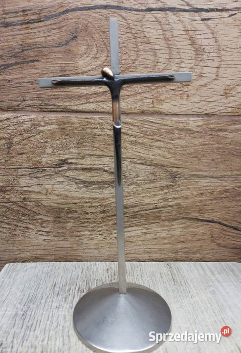 Krzyż prosty stojący w kolorze srebrnym Wrocław