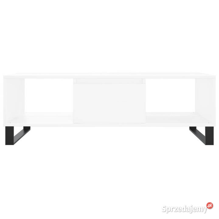 Stolik kawowy biały 104x60x35 materiał Stoły