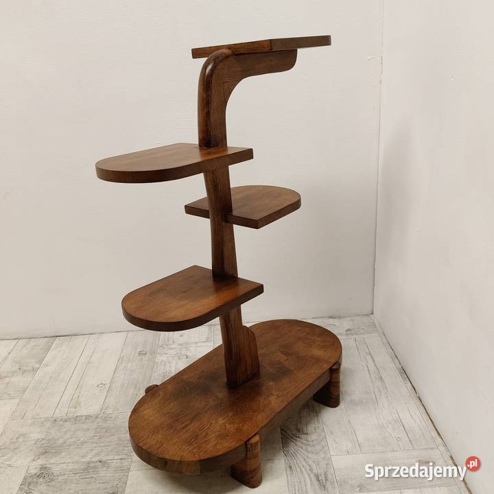 kwietnik art Deco podstawa pod kwiaty drewniana Radomsko