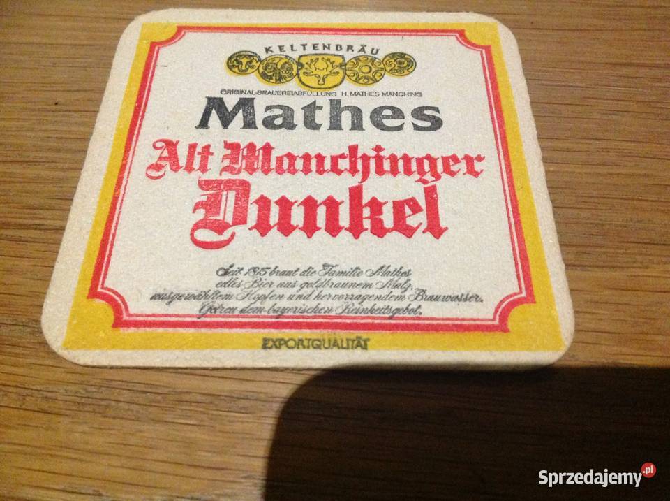 Stara Podkładka Piwna Mathes Alt Manchinger Nowa Sól